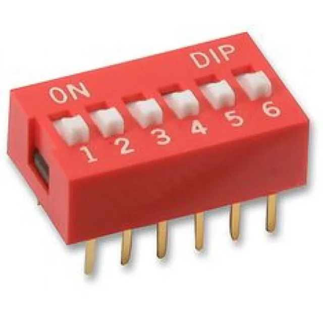 6-polig DIP-switch - 2,54 mm pitch