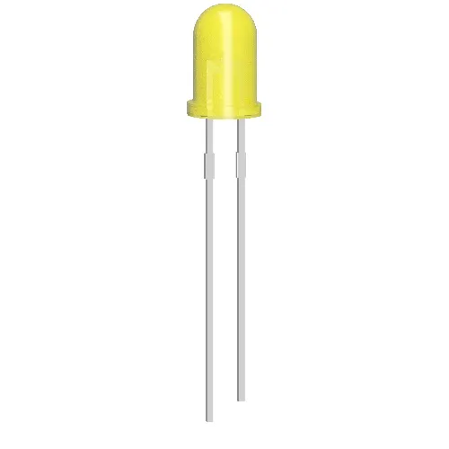10x LED-diod 5mm Gul 2V