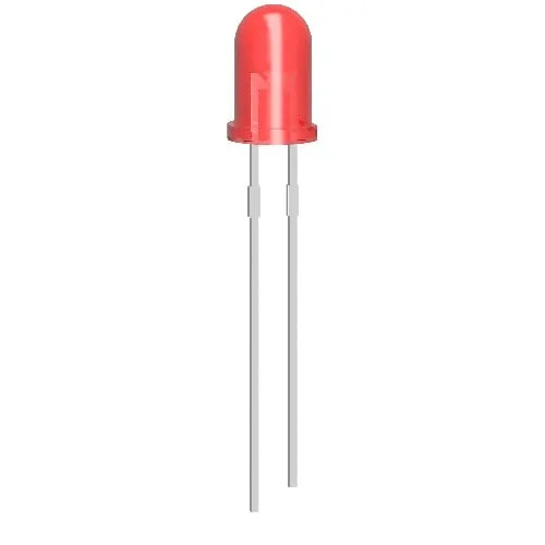 10x LED-diod 5mm Röd 2V