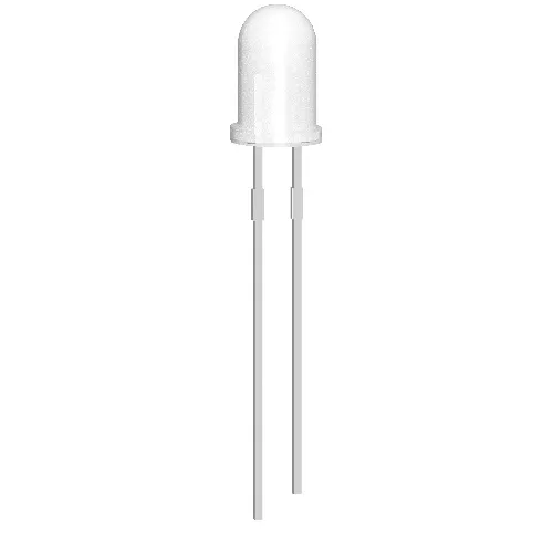 10x LED-diod 5mm Matt Vit 3V