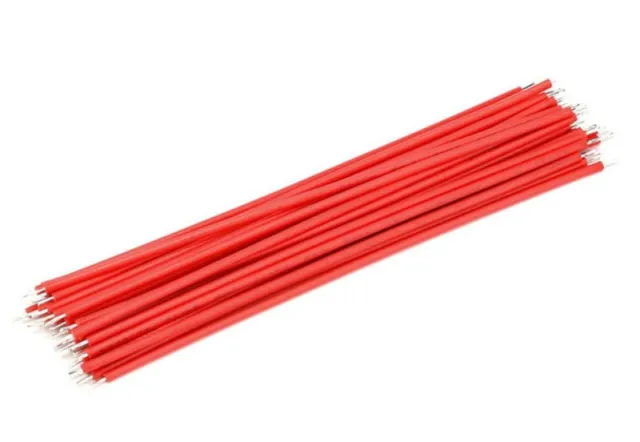 24AWG 15cm Tennpläterad Koppar Elektronisk Tråd Röd