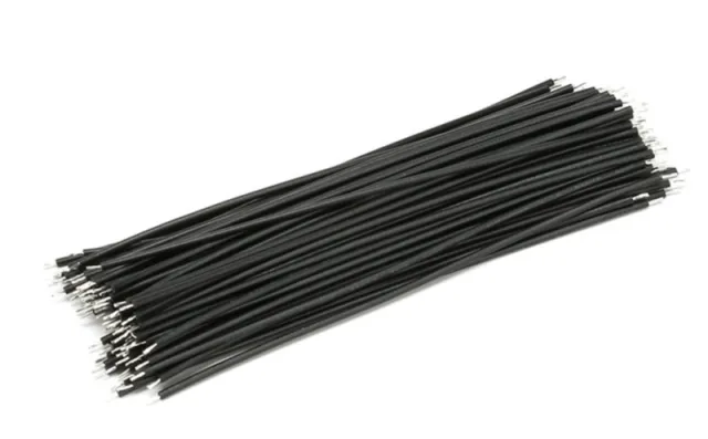 24AWG 15cm Tennpläterad Koppar Elektronisk Tråd svart