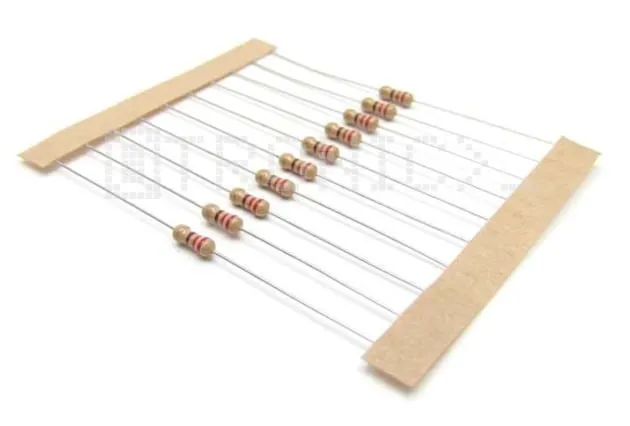 10x motstånd 1M Ohm 1/4 Watt 5%