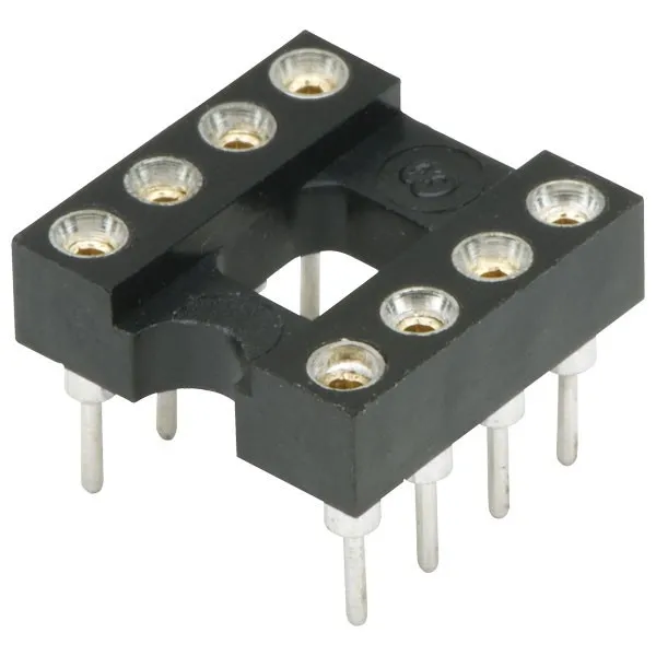 PCB 8 Way IC-sockel med runda hål