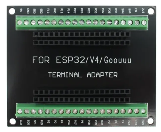 Breakoutkort för ESP32 32U 38 pins med skruvterminaler