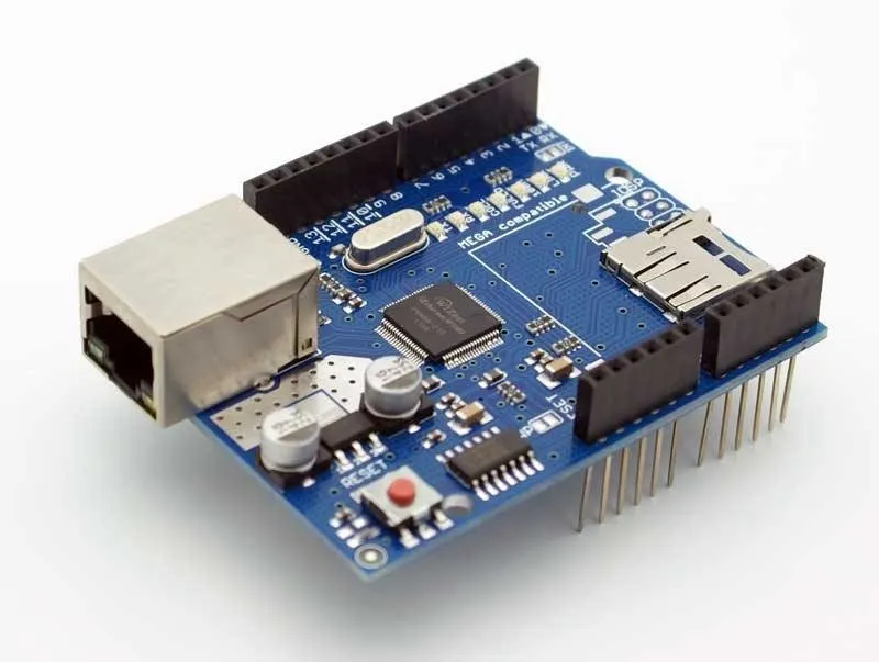 Ethernet Shield W5100 med Micro-SD-kortläsare för Arduino