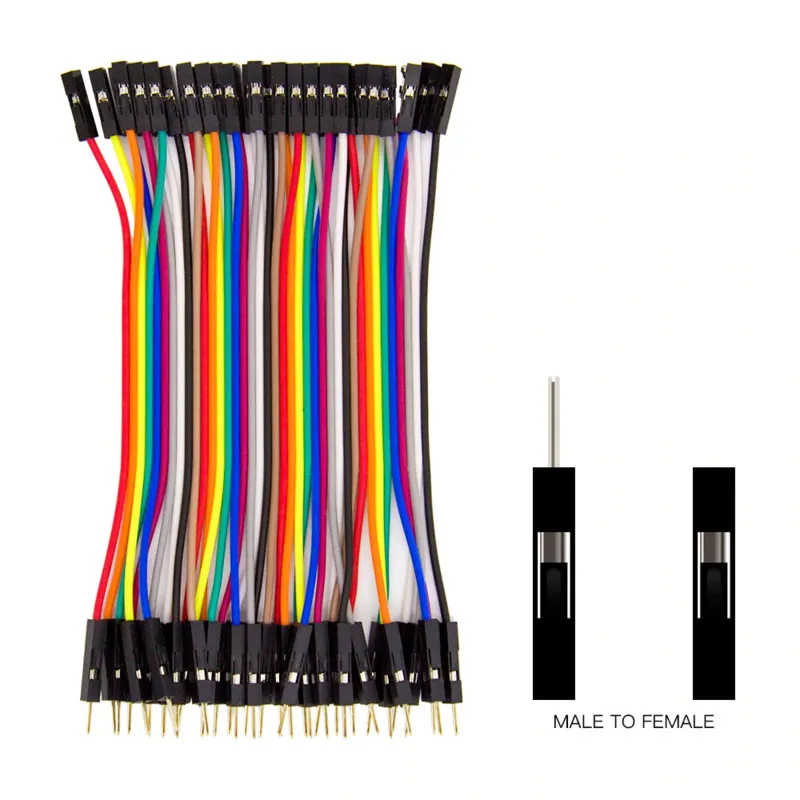 Dupont Jumper kablar 40 stycken (Male-Female) 40cm trådbyglar för Breadboard