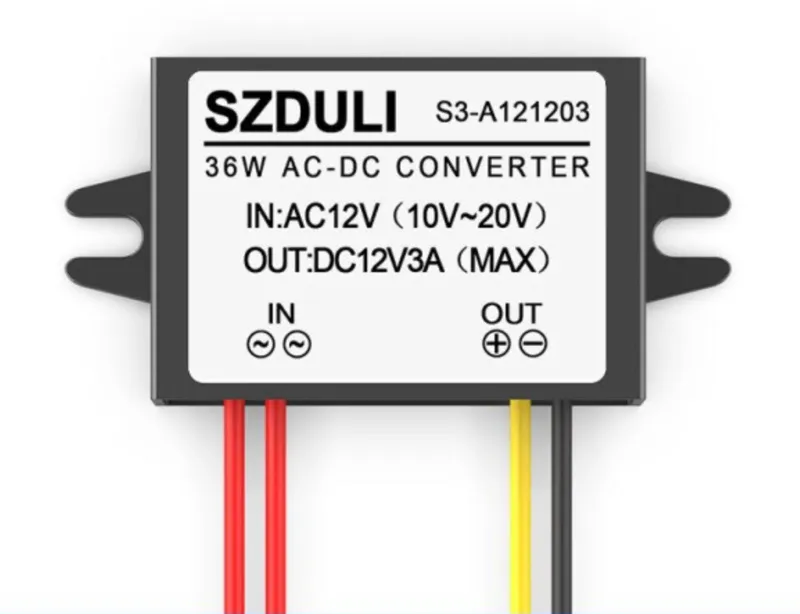 12V-20V AC till 12V DC-omvandlare 3A