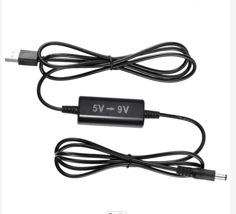 USB Step Up-kabel från 5V till 9V