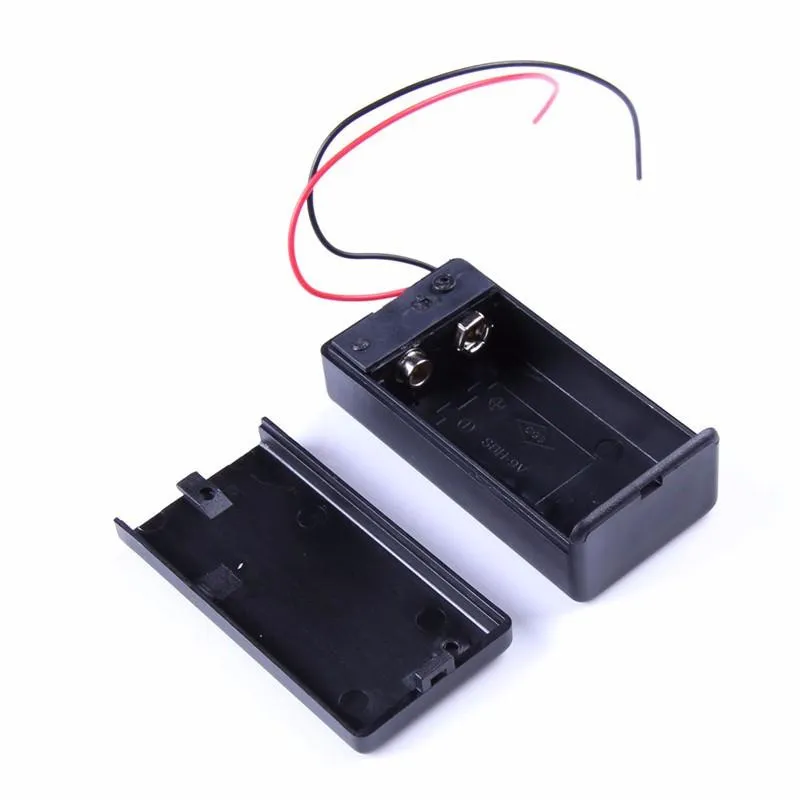 9V batterihållare med PÅ/AV-vippströmbrytare 9 volt med lock