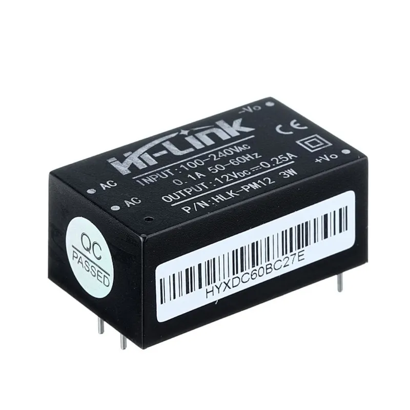 220VAC till 12VDC 0,25A omvandlarmodul HLK-PM12