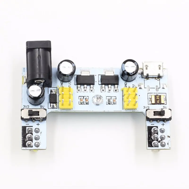 MB102 DC 7-12V USB-gränssnitt breadboard-strömförsörjningsmodul 2-kanalskort