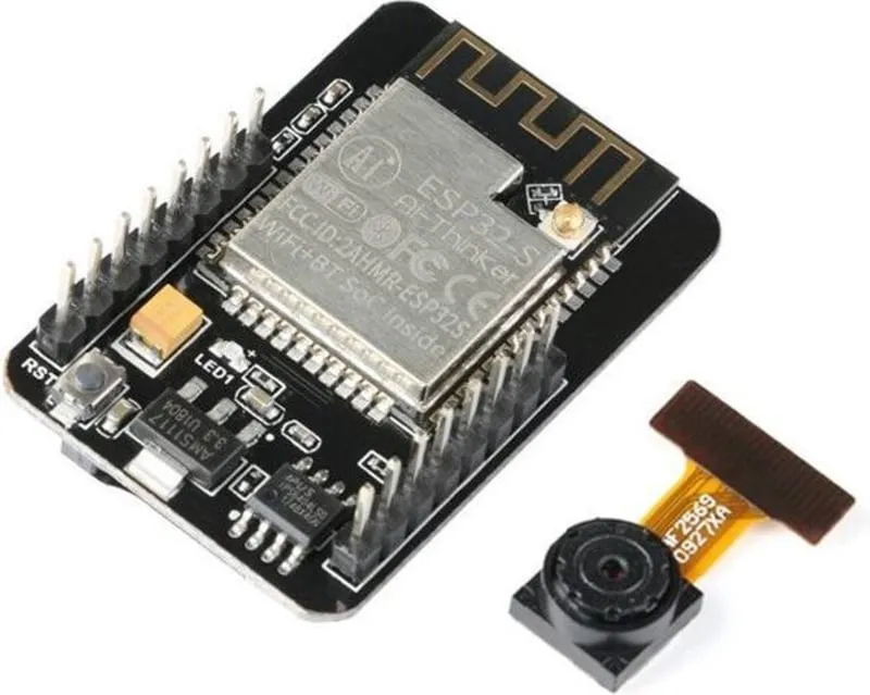 ESP32-CAM utvecklingskort med kamera, WiFi och Bluetooth