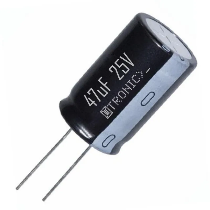 10x Kondensator 47uF 25v Elektrolytisk (ELCO) svart