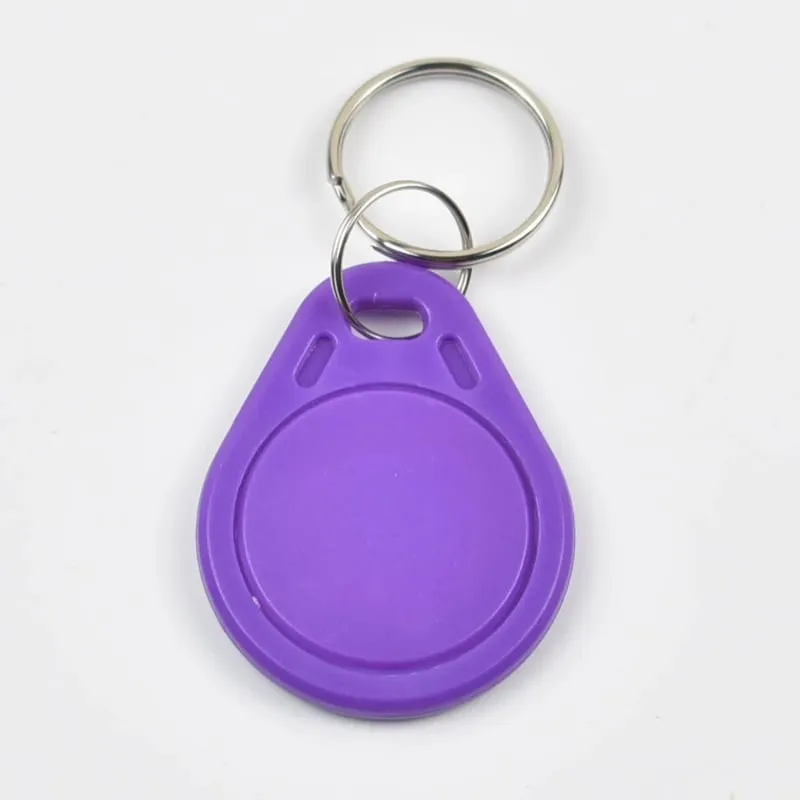 Lila | RFID Tag nyckelring droppe | 13,56Mhz | 1K S50 | Mifare Classic