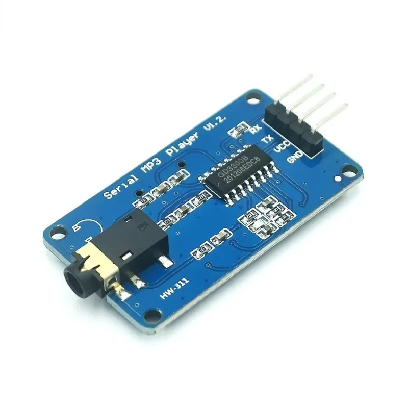 UART TTL Seriell MP3-modul med Micro SD-kortplats (YX5300-alternativ)