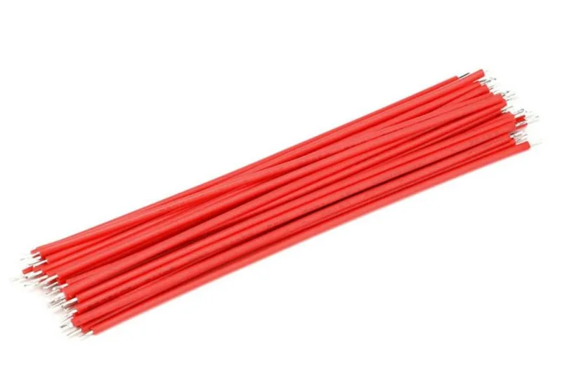 24AWG 15cm Tennpläterad Koppar Elektronisk Tråd Röd