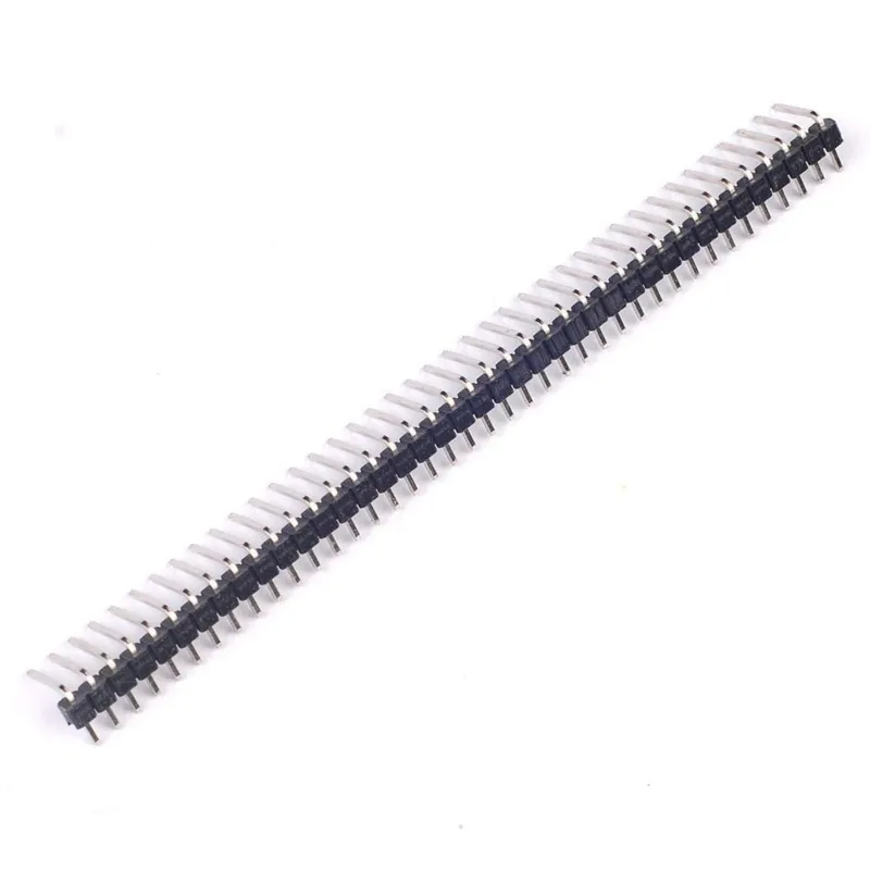 1X40pin 2,54 mm vinklad enkelradig pinheader 90 grader